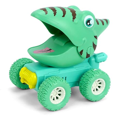 Dinosaur Truck Toy, Dinosaur Toys for 3 4 5 Year Old Boy, Colorful Dinosaurs Press & Go Toys, Novelty Animal Toys, Christmas Birthday Gifts for Toddlers Boys and Girls (Green Pterosaur)