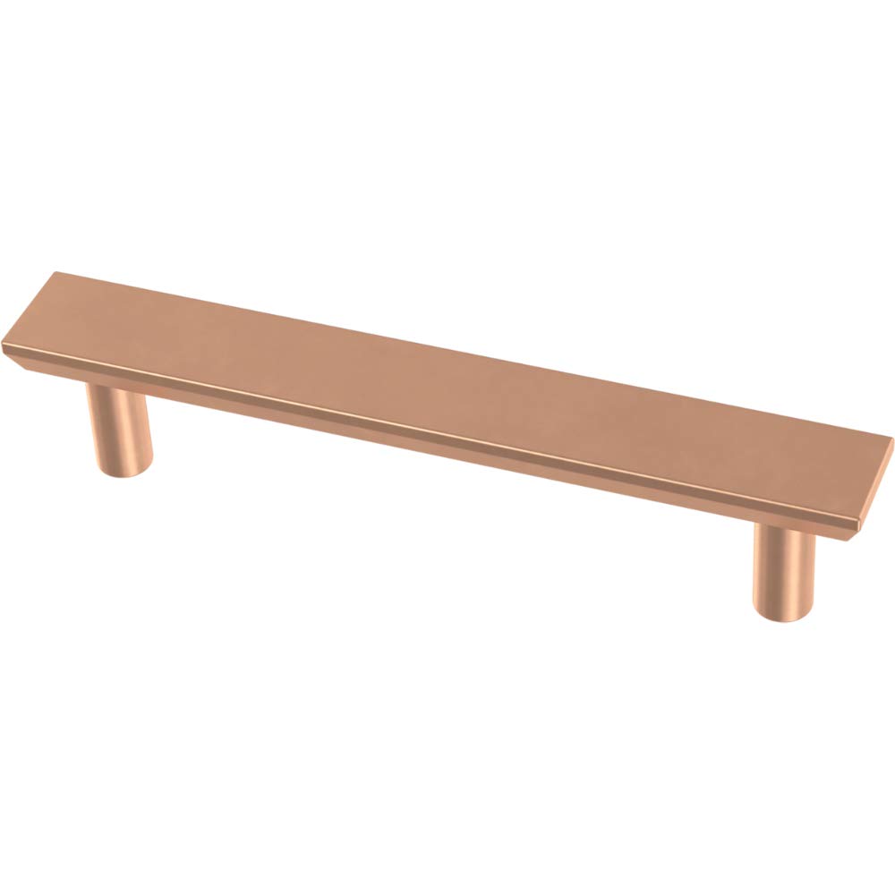 Franklin Brass P40845K-BCP-C Simple Chamfered Kitchen or Furniture Cabinet Hardware Drawer Handle Pull, 3-3/4-Inch (96mm), Brushed Copper, 10-Pack