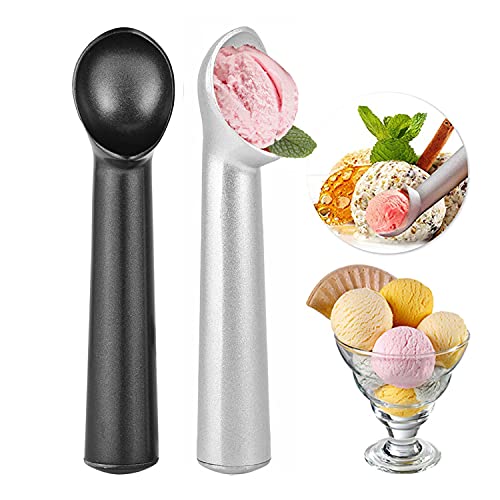 Eis Portionierer aus Edelstahl, klassisch, antihaftbeschichtet, Eisportionierer, Eisportionierer mit Frostschutz Griff, ergonomischer Eisportionierer für harte Eiscreme - für den professionellen Cover