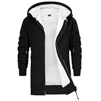 CityComfort Fleece Lined Hoodie for Kids Teenagers - Zip Hoodie 5-15 Years Warm Cosy Outerwear Full Zip Loungewear - Gifts for Kids (Black, 13-14 Years)