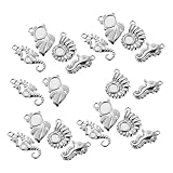 Gadpiparty 20 Piezas Charms Marinos para Pulseras con Caballito de Mar y Pez Colgantes de Metal para DIY Accesorios Creativos para Joyería Temática de Playa