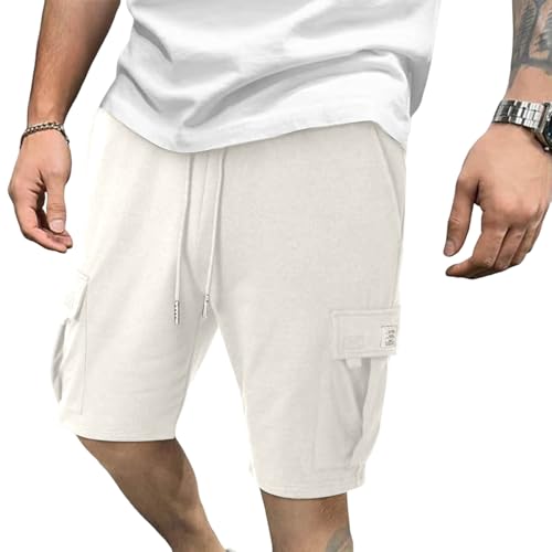 TOFOTL Ropa de Trabajo para Hombre Correr Compra Online Trabajo Ropa Deportiva Elastica Deportivo Bermudas Cargo Eco Friendly Pantalón Pantalones Hombre Cortos 20 Blanco XXL
