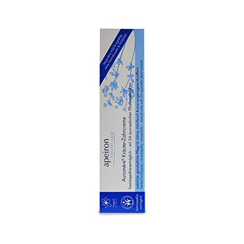 APEIRON Auromere Kräuter Zahncreme, Bei Homöopathie (3 X 75 Ml), Minze Geschmack, Bio Zahnpasta, Vegan, Fluoridfrei, Homöopathieverträglich, Naturkosmetik – Bild 4