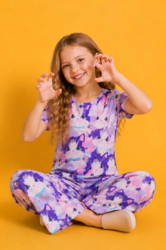 Image of TotzTouch Night Dress Kids Girls - Soft, Comfy & Adorably Stylish Printed Pyjama Set Age 6 Months to 15 Years