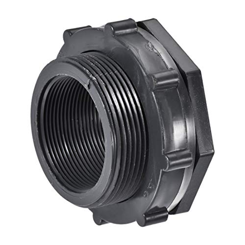 Adaptador BSPT 2 hembra de PVC gris con junta para tanque 2