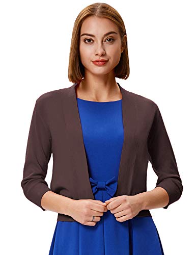 Image of GRACE KARIN Women Cardigan Sweaters Lightweight Knit Cropped Cardigans Trendy 3 /4 Sleeve Shrug Bolero S-3XL