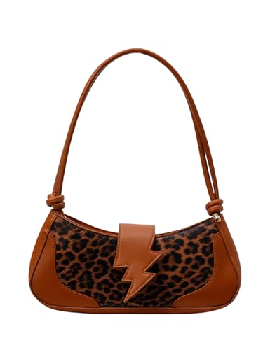 Verdusa Women's Retro Vintage Shoulder Bags Magnet Zipper PU Leather Classic Hobo Handbag