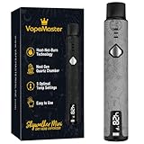 VapeMaster Skywalker Mini Dry Herb Vaporizer Pen Portable Herbal Vaporiser - Next-Gen Quartz Chamber, Temperature Control, LED Display, Pure Vapor, No Nicotine (Space Gray)