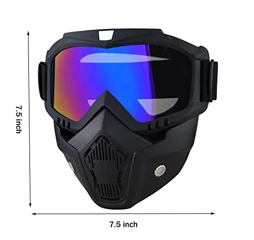 Image of Paintball Mask Anti Fog,Tactical Full Face Mask Ski Mask Goggles Detachable Adjustable,Motorcycle Riding Face Protection
