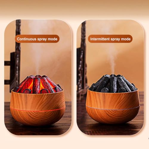 Image of Shubh Empire Mini Ultrasonic humidifier for Room Moisture, Essential Oil Diffuser, Cool Mist for Bedroom, Baby, Aroma Diffuser for Home Electric with Night Lamp (Charcole)