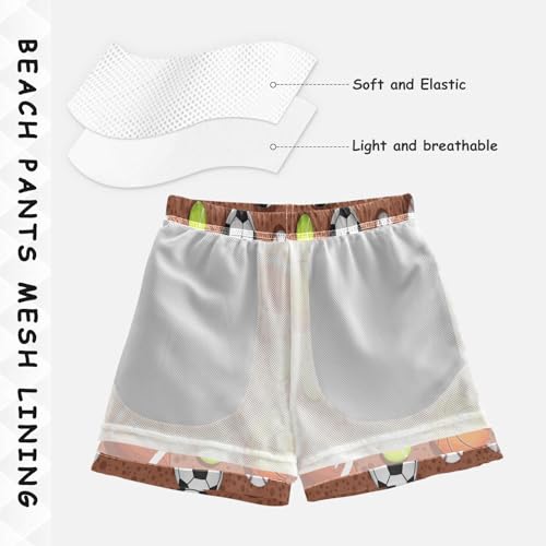 Swimming Shorts for Boys, Baby Swim Shorts 2t, Cartoon Sports Balls4