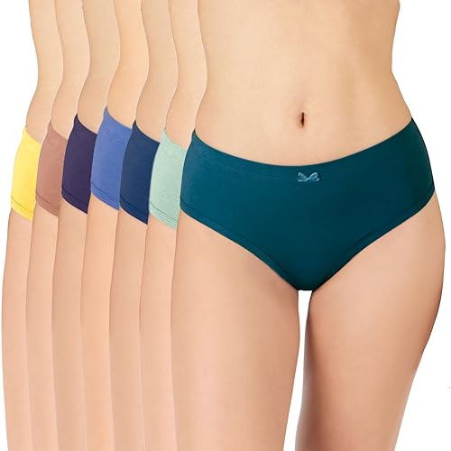Image of AMAREE Women's Bamboo Cotton Panties - Antibacterial, Anti-Odour & Ultra Breathable | Soft Seamless Comfort | Multicolour Pack
