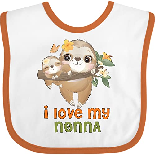 inktastic Sloth I Love My Nonna Baby Bib