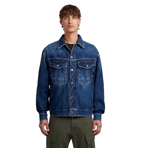 G-STAR Dakota Jacket, Uomo, Multicolore (Worn In Blue Veil...