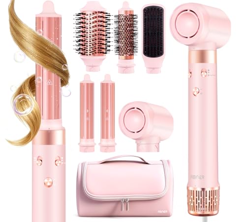 ABNER 6 in 1 Professional Hot Air Styler Auto Curler - Powerful Hair Dryer Brush and - image 1