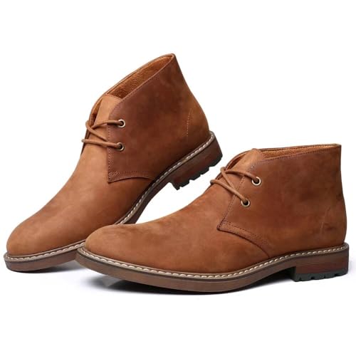 Image of Arkbird Chukka Boots for men, Grainy Leather Lace-up Ankle Boot Fashion and Comfort Casual Oxfords