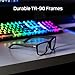 HyperX Spectre Mission - Gaming Eyewear, Blue Light Blocking, UV Protection, Crystal Clear Lenses, TR-90 Frame, Microfiber Pouch, Square Eyewear Frame - Clear