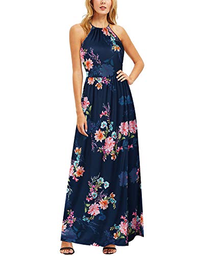 Image of KILIG Women's Summer Floral Beach Flowy Split Maxi Long Dresses