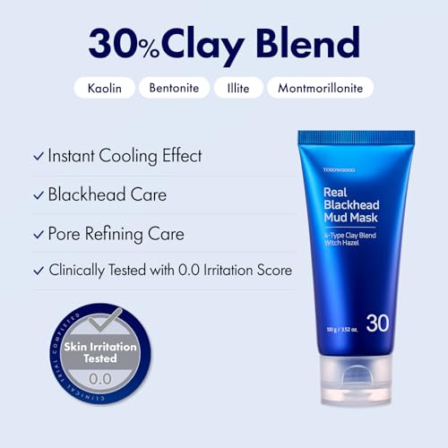 Image of TOSOWOONG Real Blackhead Mud Mask for Pore Care, Oil Control, Cooling