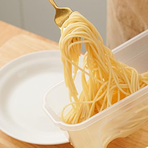 Pentola per pasta a microonde con fori di scarico e coperchio, in polipropilene, per cottura e conservazione di alimenti, lavabile in lavastoviglie, capacità 1,3 l