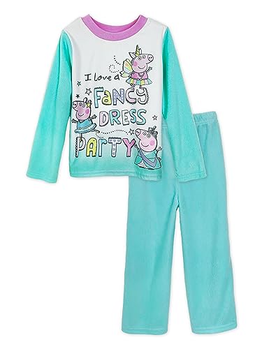 Peppa Pig Toddler Girls Fancy Dress Party 2 Piece Pajama Set, Size 4T