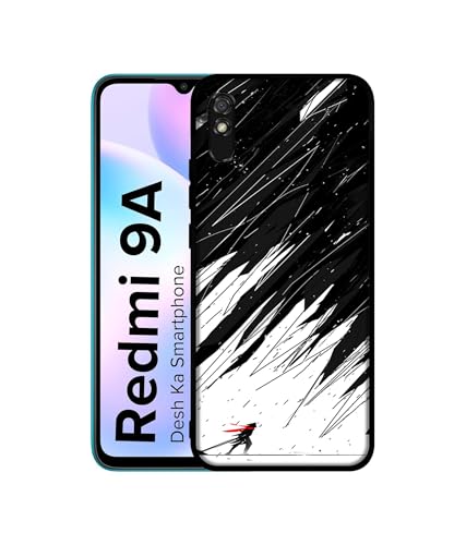 Image of Geometric Strom Design Premium 2D Printed Metal Back Case Cover for Mi Redmi 9A / 9A Sport / 9i / 9i Sport