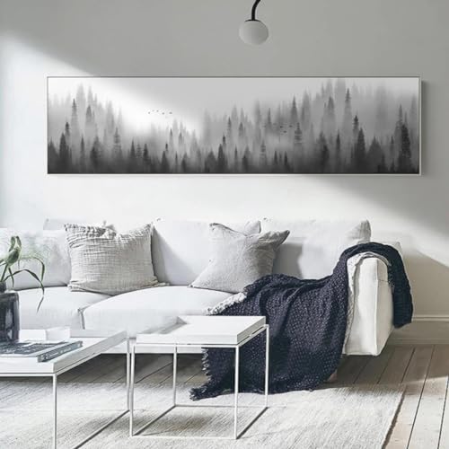 Mur art photos de forêt scandinave pour illuminer un salon sombre