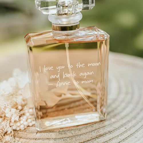 Engraved Handwriting Personalized Perfume Bottle – Custom Mother’s Day Gift for Mom, Mother of the Bride, Bridesmaids - 3.4 oz Glass Refillable Bottle4