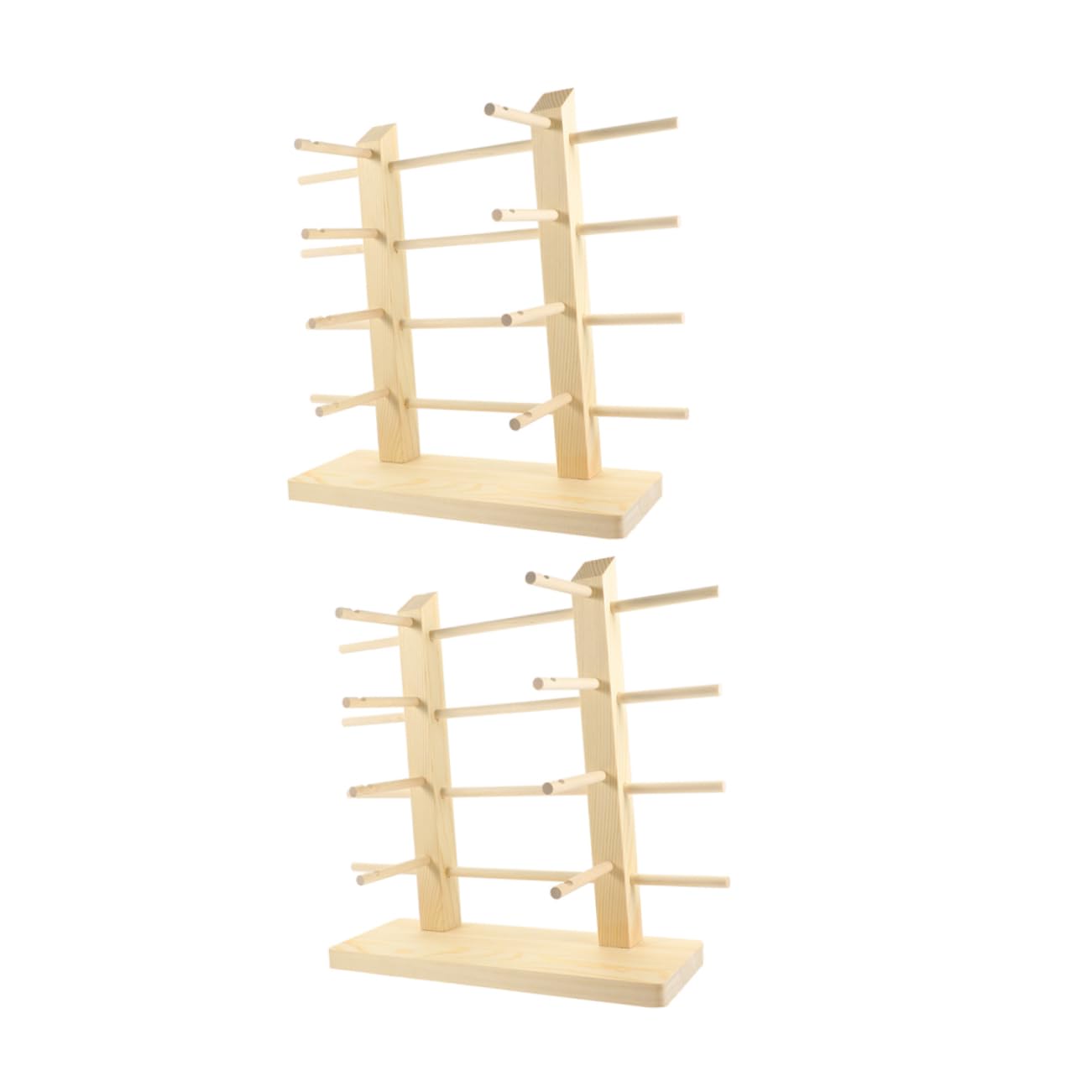 2piezas Expositor De Gafas De Madera Unidades Soporte Multicapa para Tiendas y Mostradores Expositor De Gafas De Madera para Dormitorio