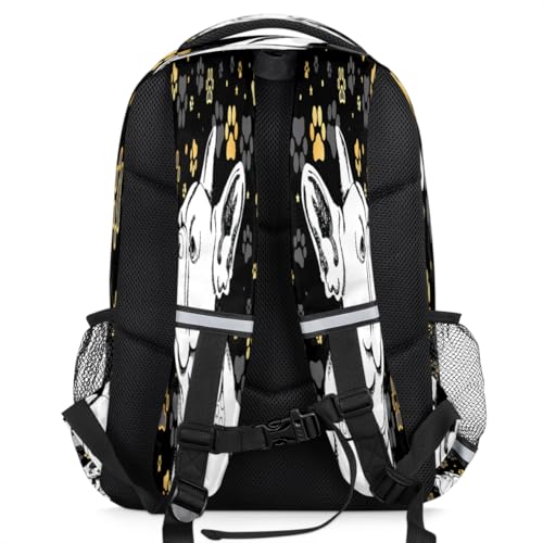 Dog Paws Backpack with Chest Strap Reflective Lightweight Travel Hiking Backpack for Men Women Waterproof Daypack Back Pack for Commute Camping4