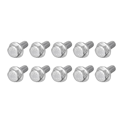 Image of METALLIXITY Flanged Hex Head Bolts (M8x20mm) 25pcs, Hexagon Flange Bolt Carbon Steel Screw - for House Construction Hardware Fasteners