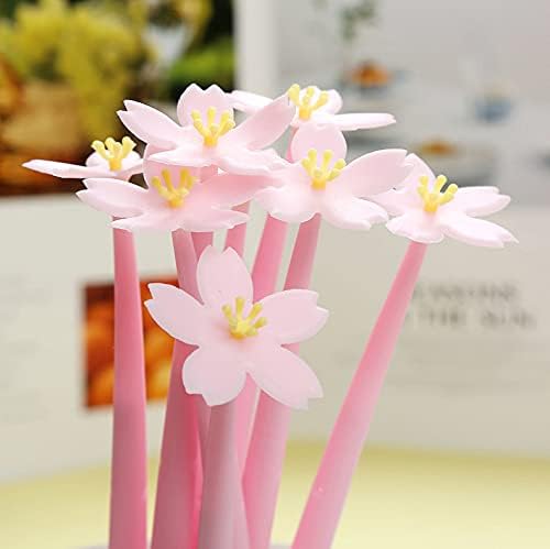 6 bolígrafos gel AKOAK Sakura negro 0.5 mm paquete miniatura 4