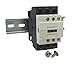 Electrodepot 30 Amp 3 Pole Contactor, 110-120V Coil, Motor Load 32A, Lighting 40A, 50A Bundle with Slotted Steel Zinc Plated DIN Rail, 35 Millimeters x 6 Inches – 1 Piece with 2 Number 10 Screws