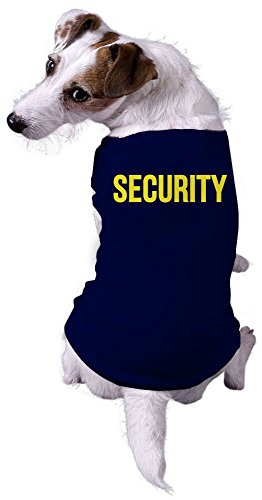 Crazy Dog Tshirts - Dog Shirt Security Funny Sarcastic Tee for Puppy (Navy) - L - Homme Cover