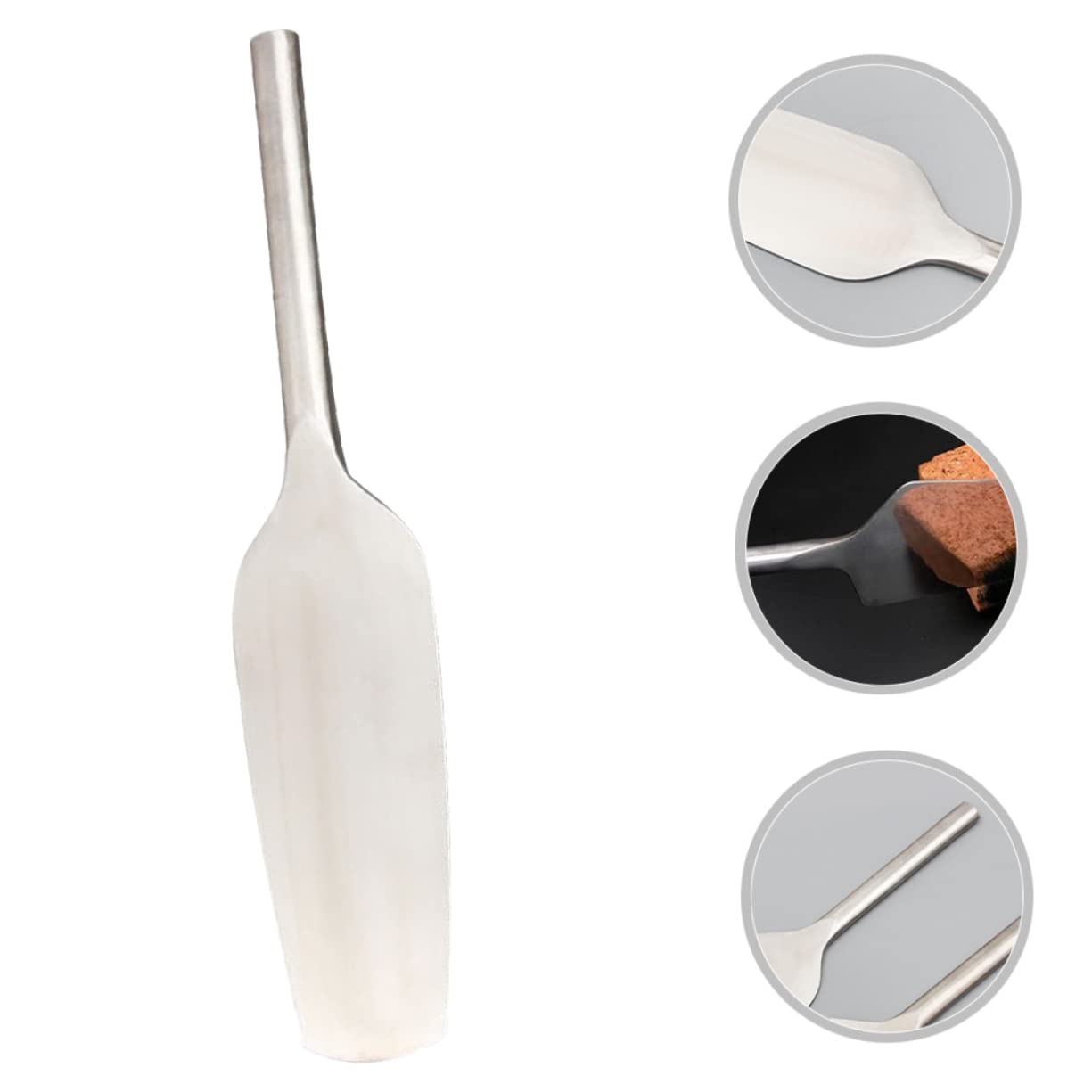 Acciaio Inox Cazzuola in Muratura, Riparazione e Pavimenti | Manico Ergonomico, Resistente Deformazione e Rottura, Argento, Utensile per Finiture e Lavori Edili