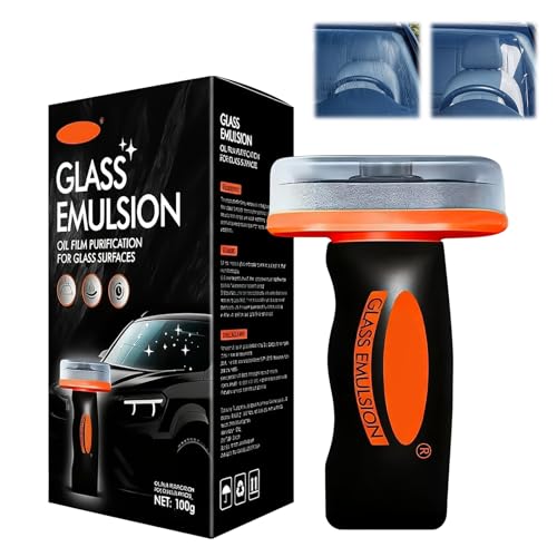Hand-Held Glass Emulsion Cleaner Oil Film Cleaning Brush Car Windschutzscheiben Reiniger Windshield Cleaning Brush Autoscheiben Reiniger für Autofenster und Rückspiegel