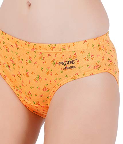 Image of Pride Apparel Womens Brief Cotton Soft Fabric Multi Colors Ladies Panty Innerwear Panties Combo Set (Pack of 3)