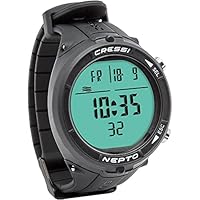 Cressi Unisex-Adult Nepto Watch Computer Freitauchen Computeruhr, Schwarz, Einheitsgröße