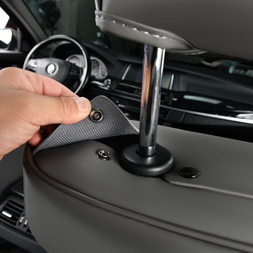 Image of FLORICH Car Seat Cover Front Seats Leather Full Coverage Car Seat Covers Car Seat Protector Waterproof Seat Cushion Universal Fit for Most Cars Trucks SUV, Gray&Black
