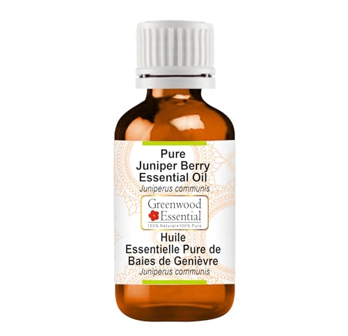 Image of Greenwood Essential Juniper Berry Essential Oil (Juniperus communis) Pure | Non-Sticky | Non-greasy | Lightweight | Men & Women | All Skin Types | Steam Distilled 30ml