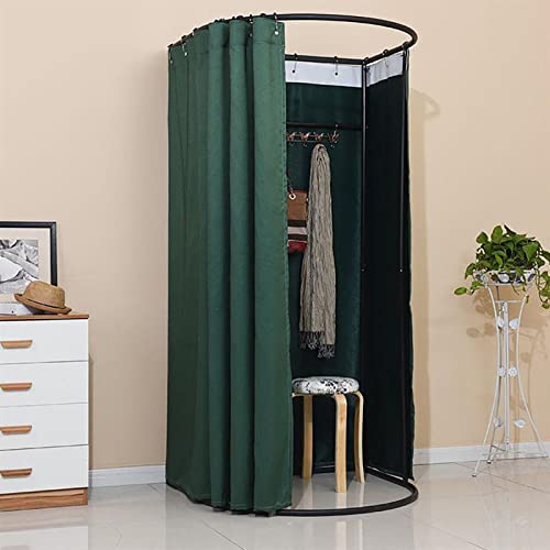 Wowdawn Temporärer Einfacher Umkleidekabinec,Privatsphäre Schutz Umkleideraum,für Bekleidungsgeschäft und vorübergehende Veranstaltung , Einfache Einrichtung (Color : Dark Green) Cover