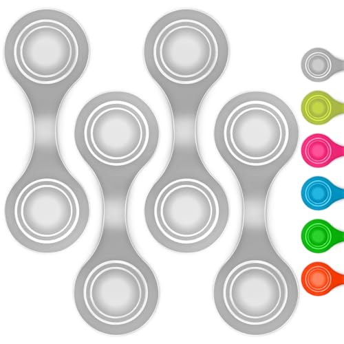 smartday Magnetische Reflektoren Silber (4er Set) - Reflektoren Clip Anhänger für Kinder, Schulranzen, Kleidung, Kinderwagen & Hunde I Reflektor, Leuchtanhänger Hund