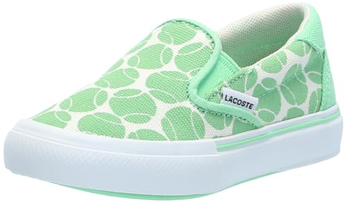 Lacoste Garçon Unisex Kinder Jump Serve Slip Basket, Vert/Blanc, 22 EU