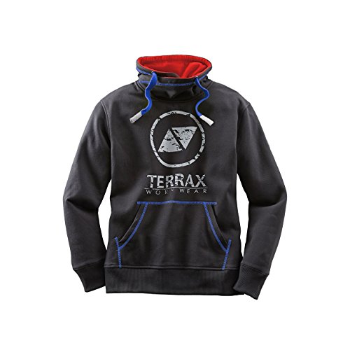 Terrax Workwear  Sudadera para Hombre, Color Negro/Royal, Negro/Amarillo, Large