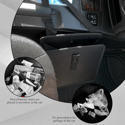 Image of Car Trash Can, Foldable Trash Can for Car, Large Capacity Water-Resistant Car Trash Bag, Car Interior Accessories Hanging Car Garbage Can Collapsible Hanging Trash Bag for Car Seat