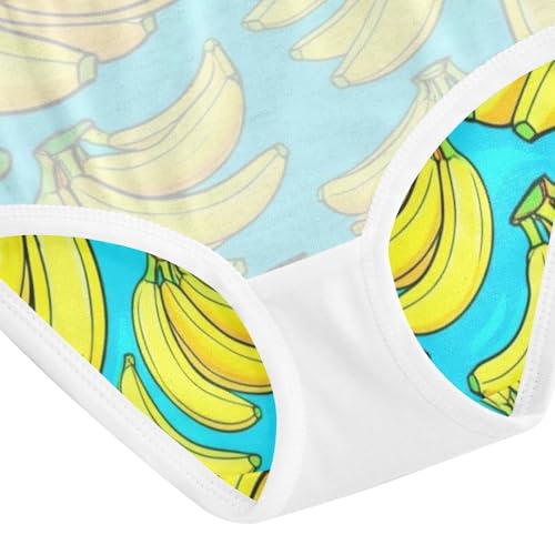 Toddler Girls Underwear 2t Cotton Panties for Girl Cartoon Briefs Underpants Yellow Bananas Turquoise 5
