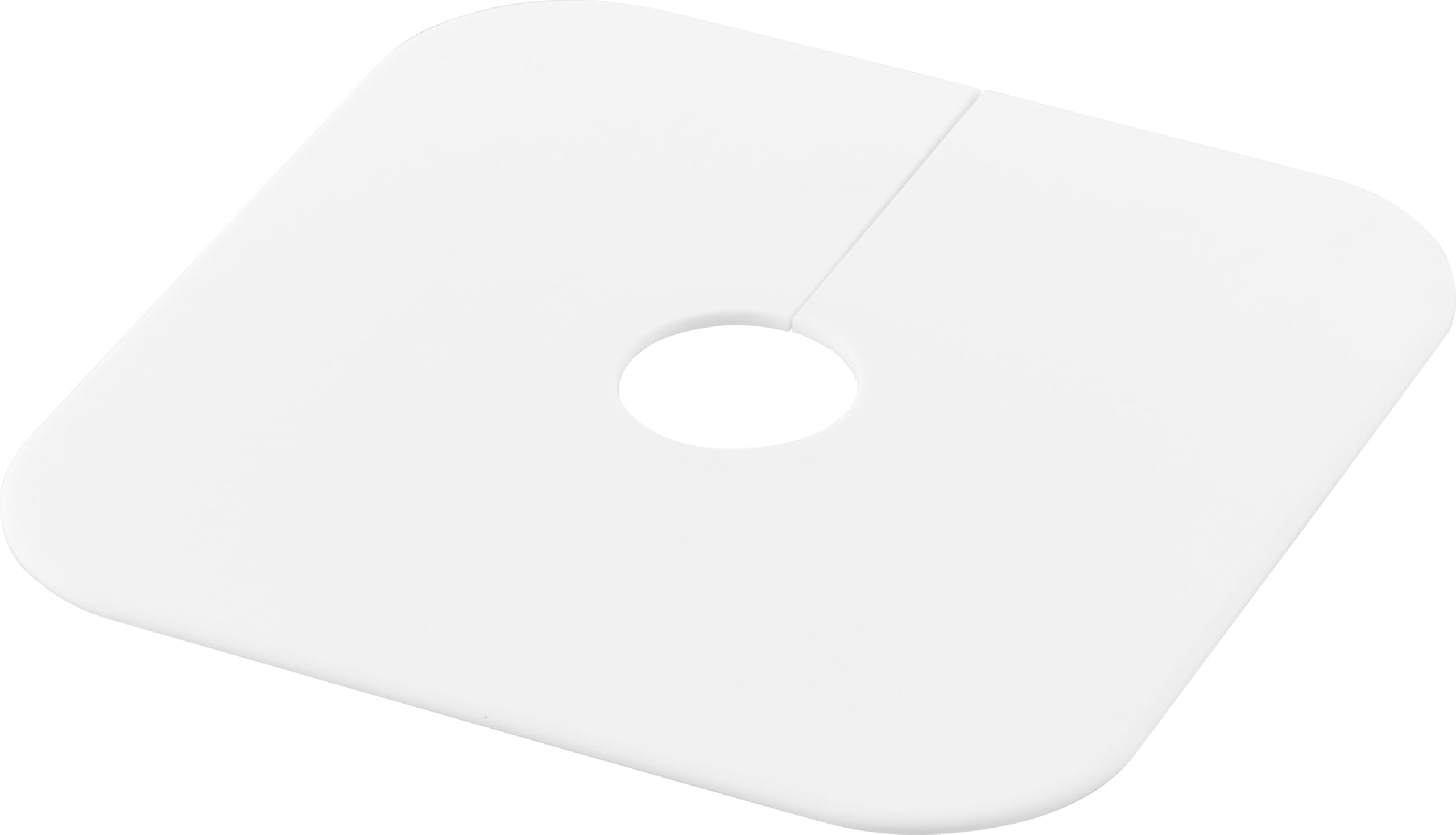 Yamazaki 1423 Washing Machine Drain Trap, Dust Proof Cover, White, Plate with Cutting Guide Included, Drain Cover, Silicone, 6.3 x 6.3 x 0.08 inches (16 x 16 x 0.2 cm), Plate : Home & Kitchen
