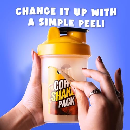 Image of Bevzilla 25 Assorted Instant Coffee Sachets & Bottle Pack | 2g Coffee Each Pouch | BPA Free Shaker 500 Ml For Office, School, Gym, College | Perfact For Espresso, Latte, Cappuccino | Enjoy Hot & Cold Brews