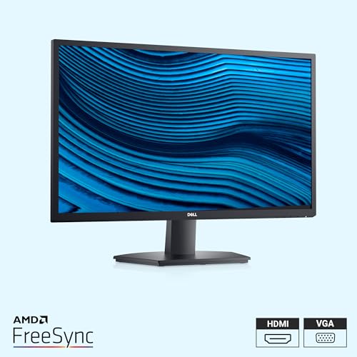 Image of Dell-SE2722H 27 inch (68.58 cm) FHD Monitor 1920 x 1080 at 75Hz, VA Panel, Brightness: 250 cd /m, Contrast Ratio 3000:1, HDMI & VGA, Tilt Adjustment, AMD FreeSync, Flicker-Free, Low Blue Light Technology
