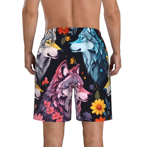 Wolf Print Stylish Beach Shorts Swim Trunks Lightweight Breathable Summer Outdoor Activities3